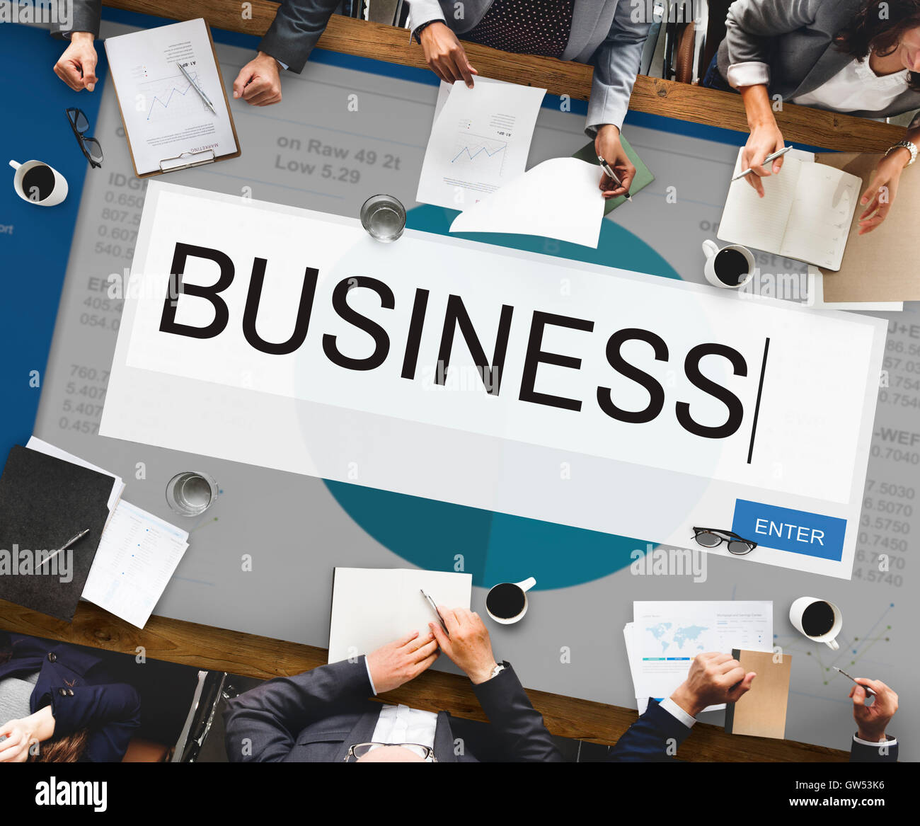Business-Analytics-Strategie-Solution-Konzept Stockfoto