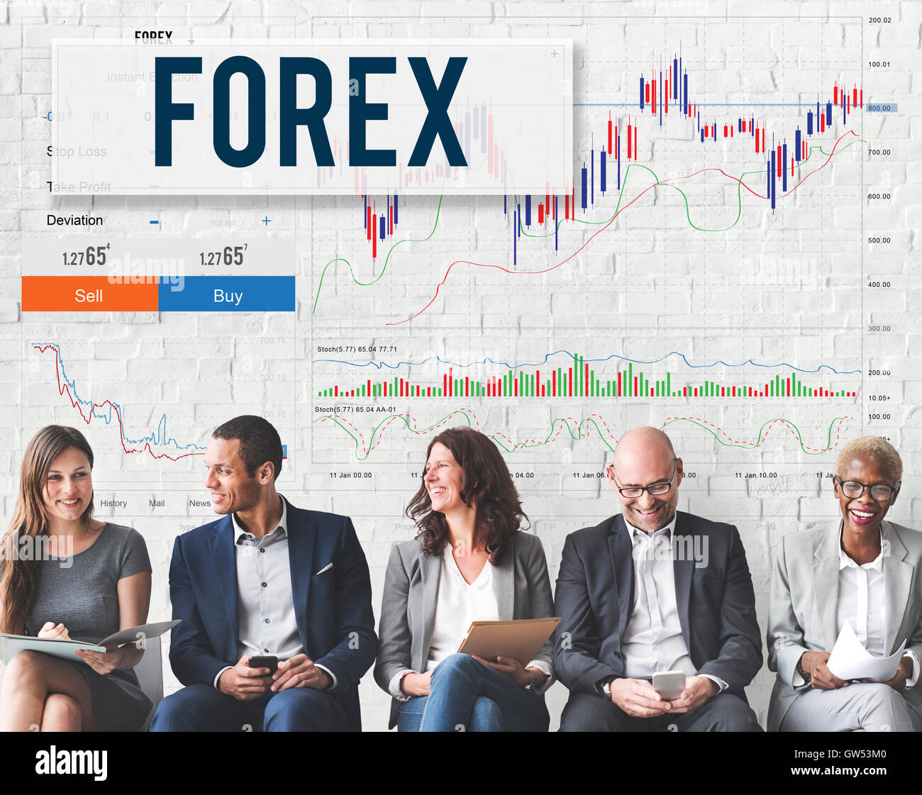 Forex Börse Graph Global Business-Konzept Stockfoto