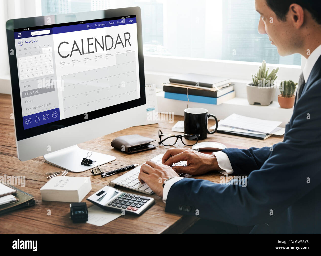 Kalender Datum Veranstalter Planer Konzept Stockfoto