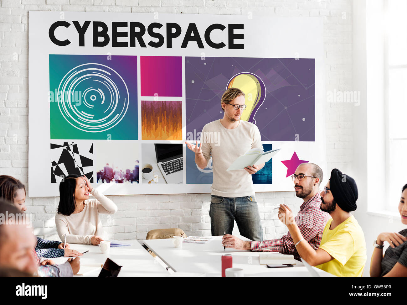 Cyberspace-Technologie-Netzwerk-Konzept Stockfoto