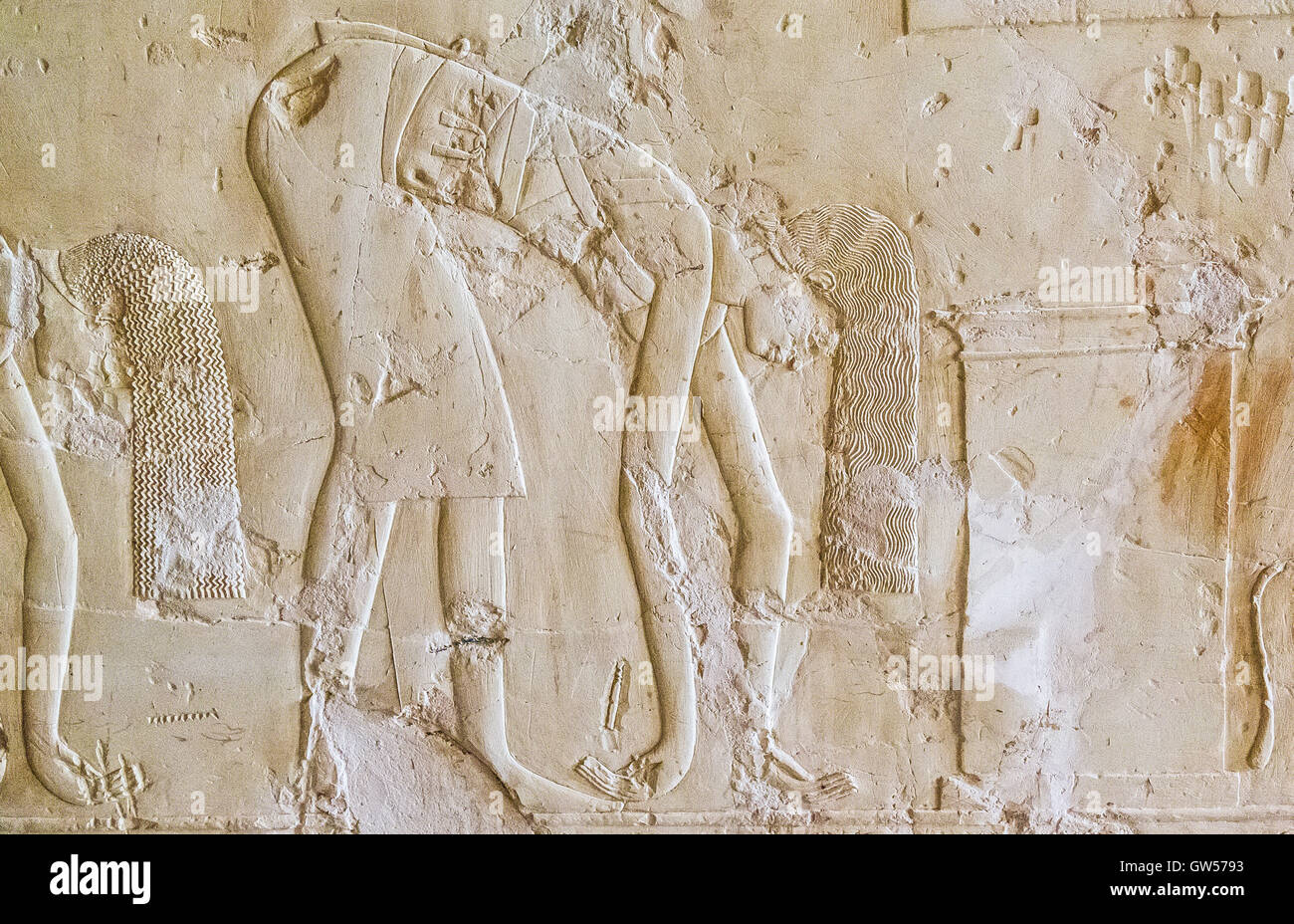 UNESCO-Welterbe, Theben in Ägypten, Assassif (Teil des Tals der Adligen), Grab des Kheruef. Tänzerinnen. Stockfoto