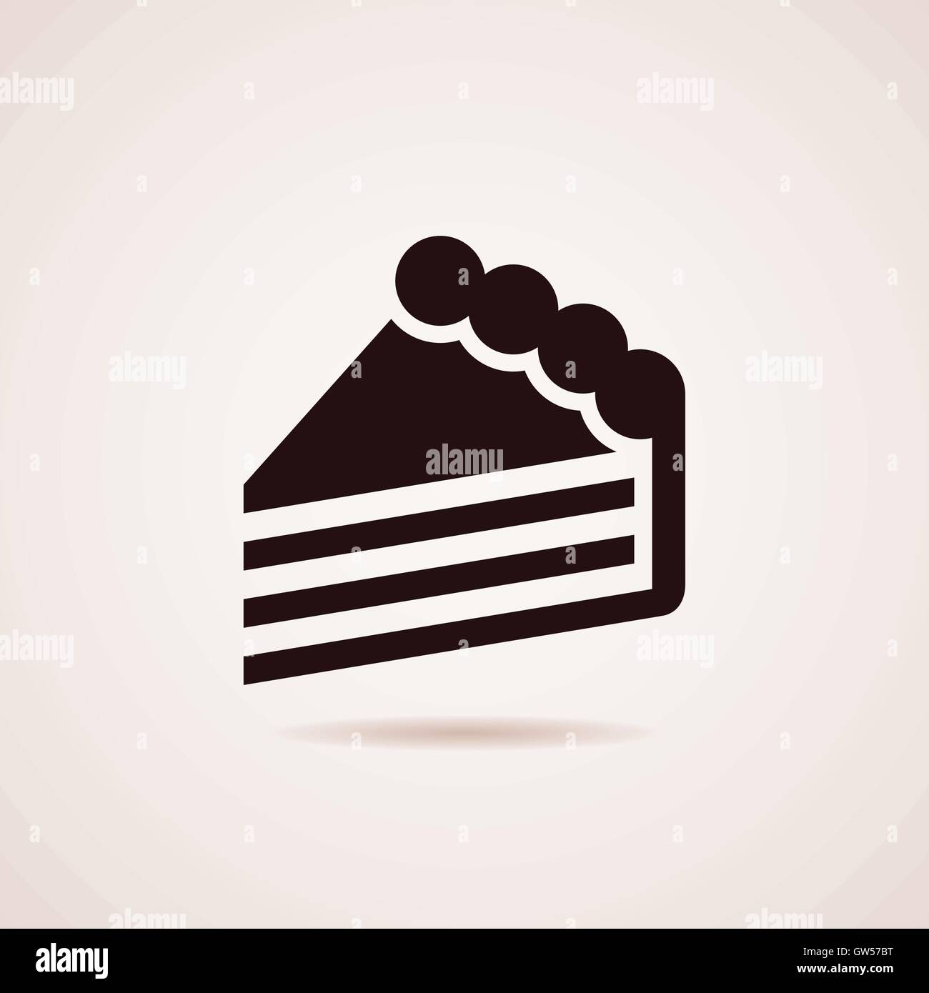 Vektor Icon Kuchen Slice Stock Vektor