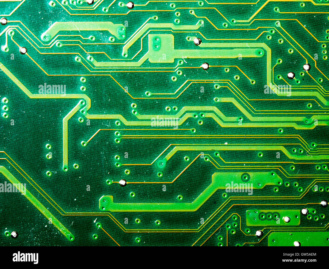 Detail von einem Notizblock-Motherboard Stockfoto