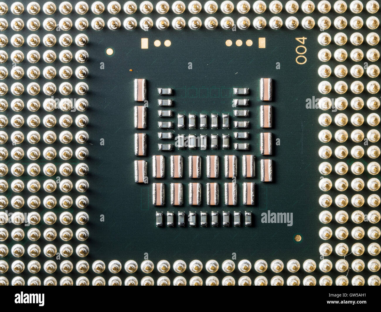 Detail von einem Notizblock-Motherboard Stockfoto