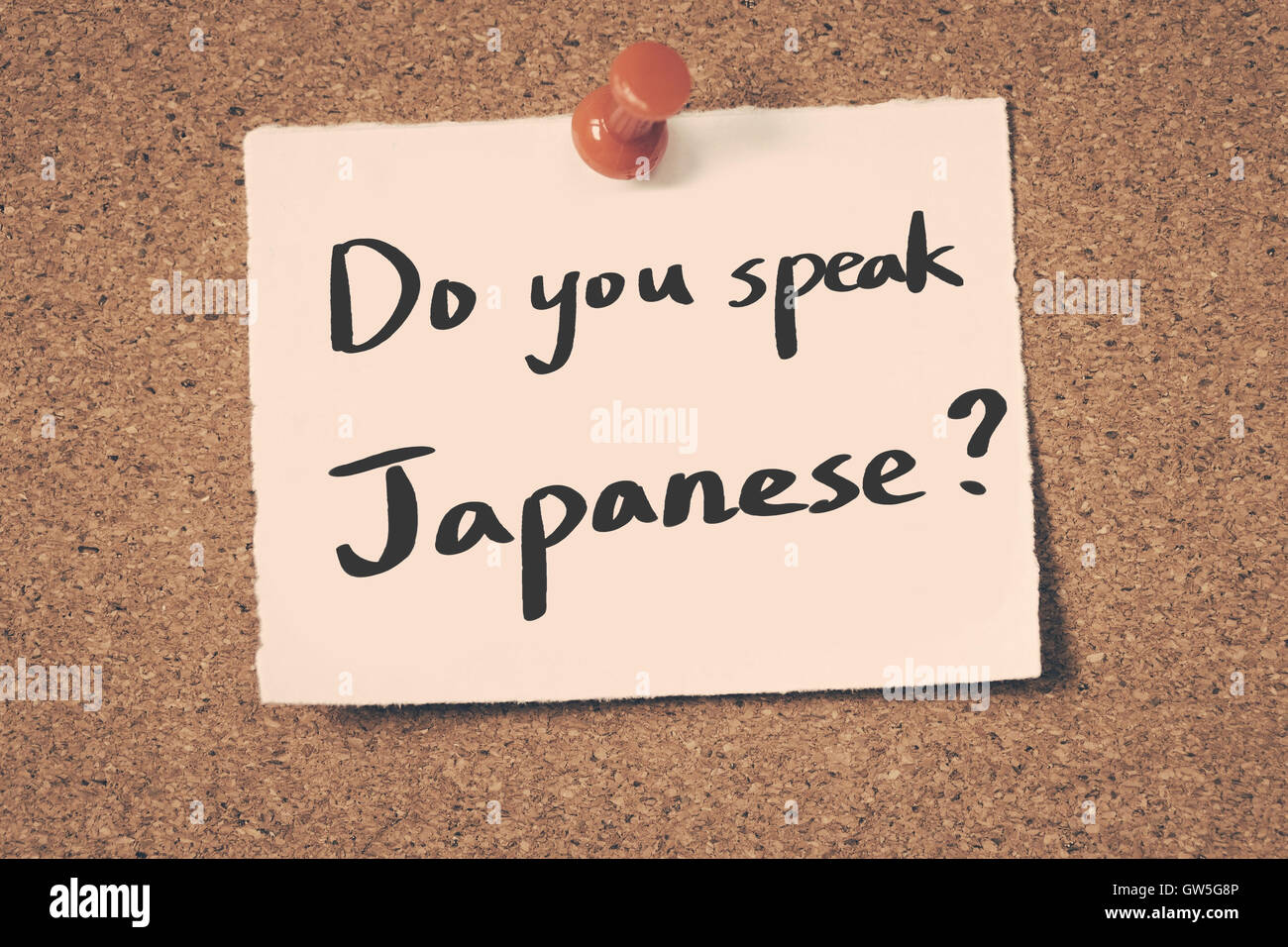 Sie Japanisch sprechen? Stockfoto