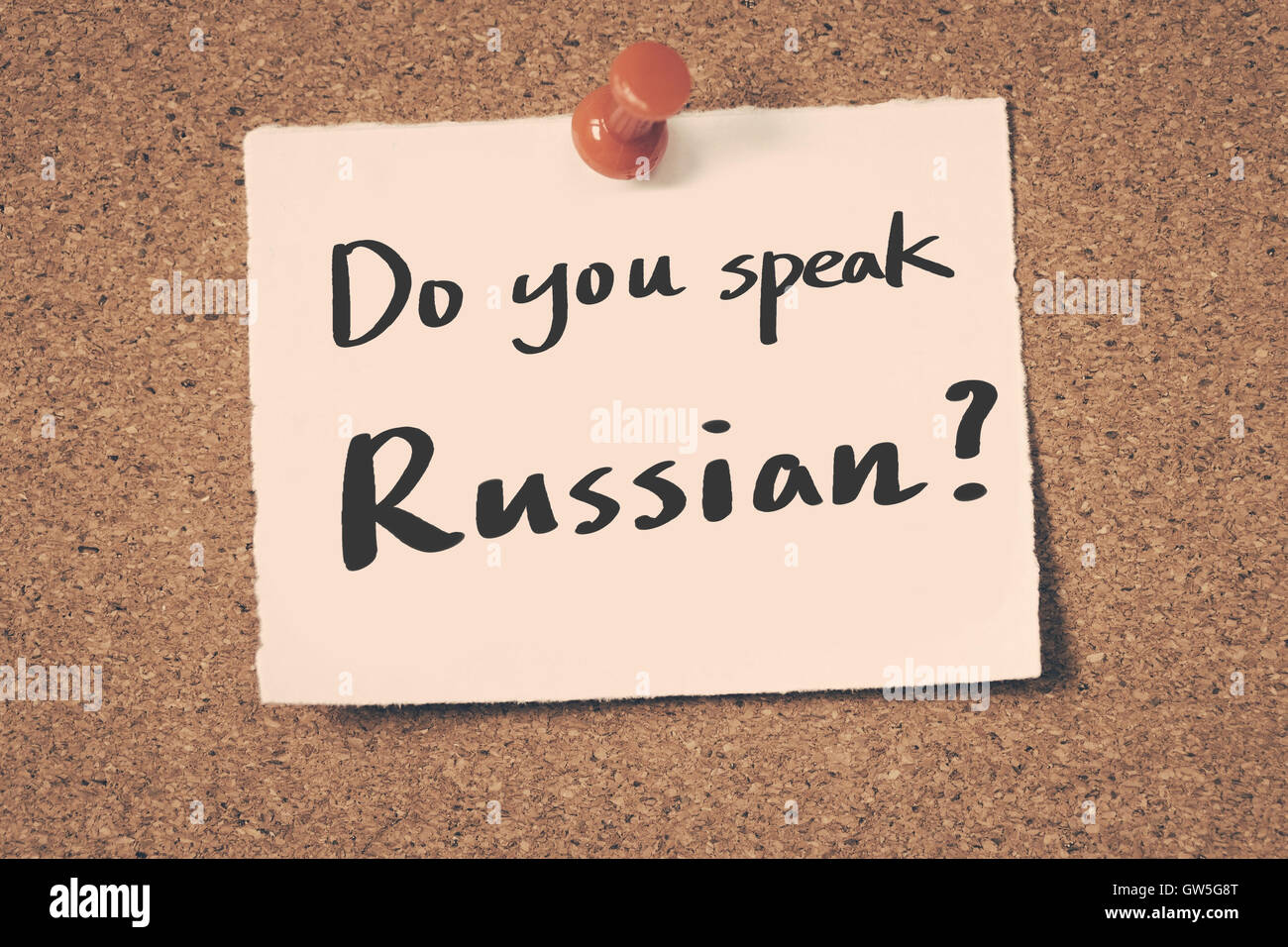 sprechen Sie Russisch? Stockfoto