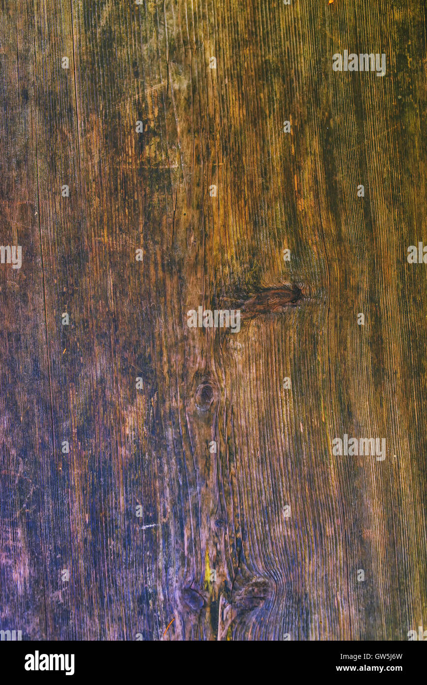 Alte hölzerne Planke, Hintergrund, veraltete Plattenfläche Stockfoto
