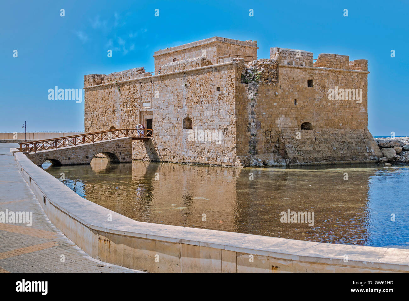Die Burg-Paphos-Zypern Stockfoto