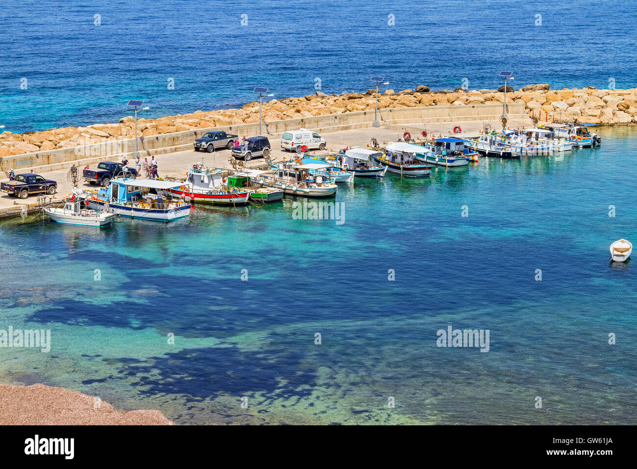 Hafen von Agios Georgios Zypern Stockfoto