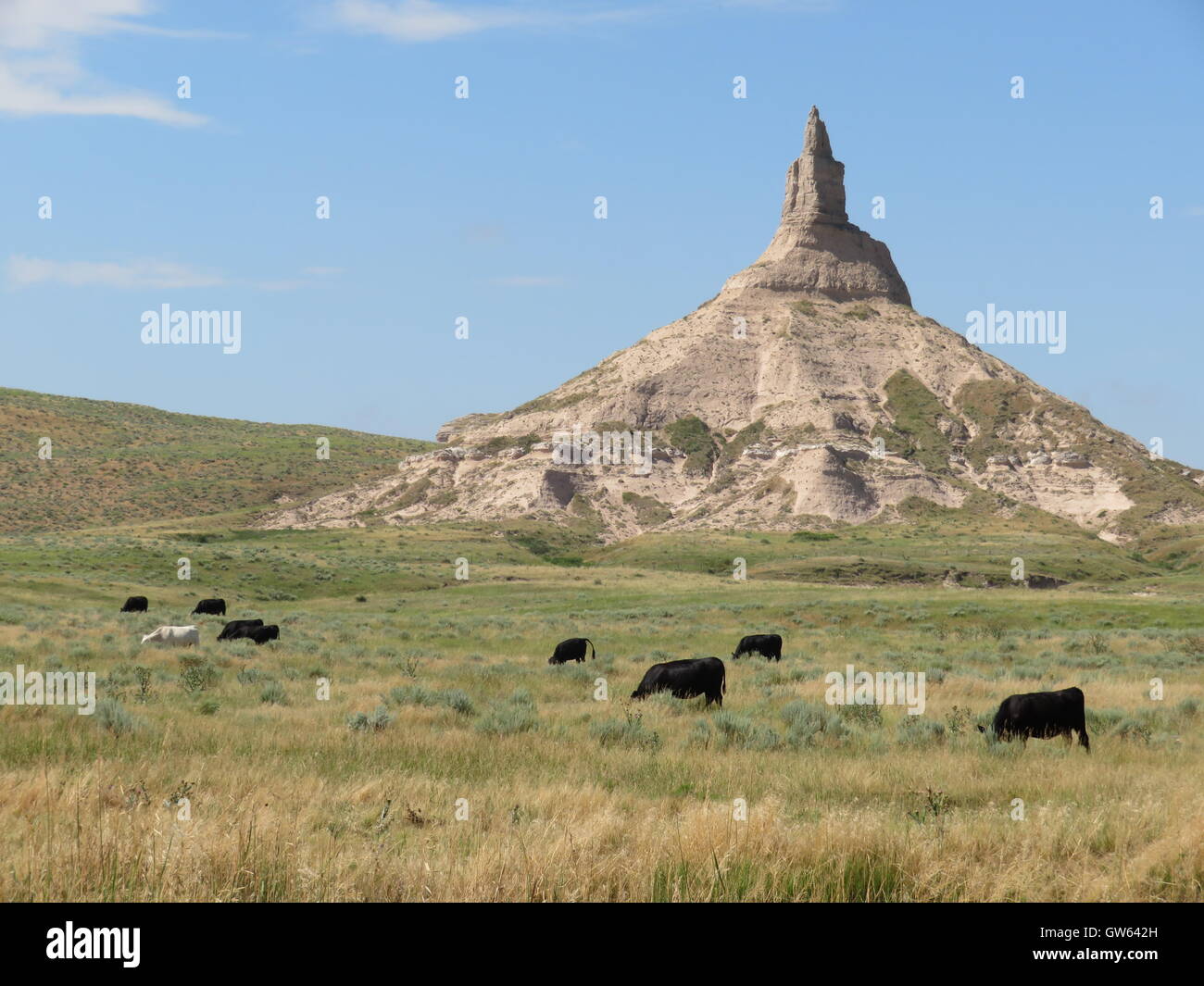 Chimney Rock National Historic Site in Nebraska Stockfoto
