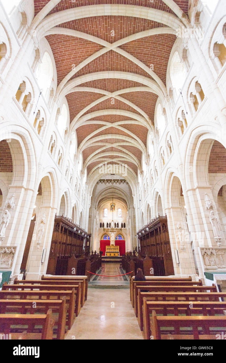Das Innere der Abtei St. Mary in Buckfast Abbey, ein Benediktinerkloster in Buckfastleigh, Devon, England, UK Stockfoto