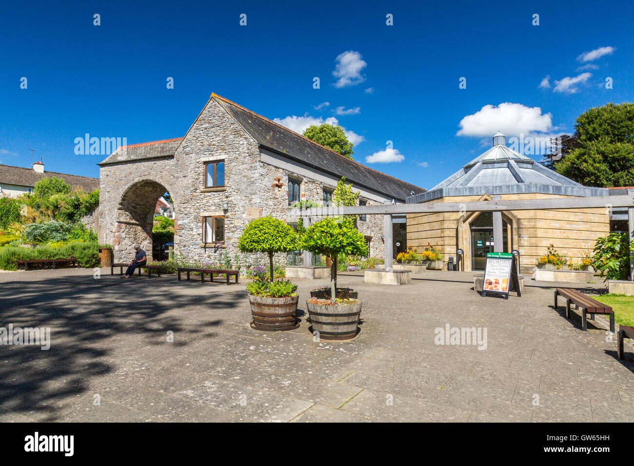 Das Grange Restaurant in Buckfast Abbey, ein Benediktinerkloster in Buckfastleigh, Devon, England, UK Stockfoto
