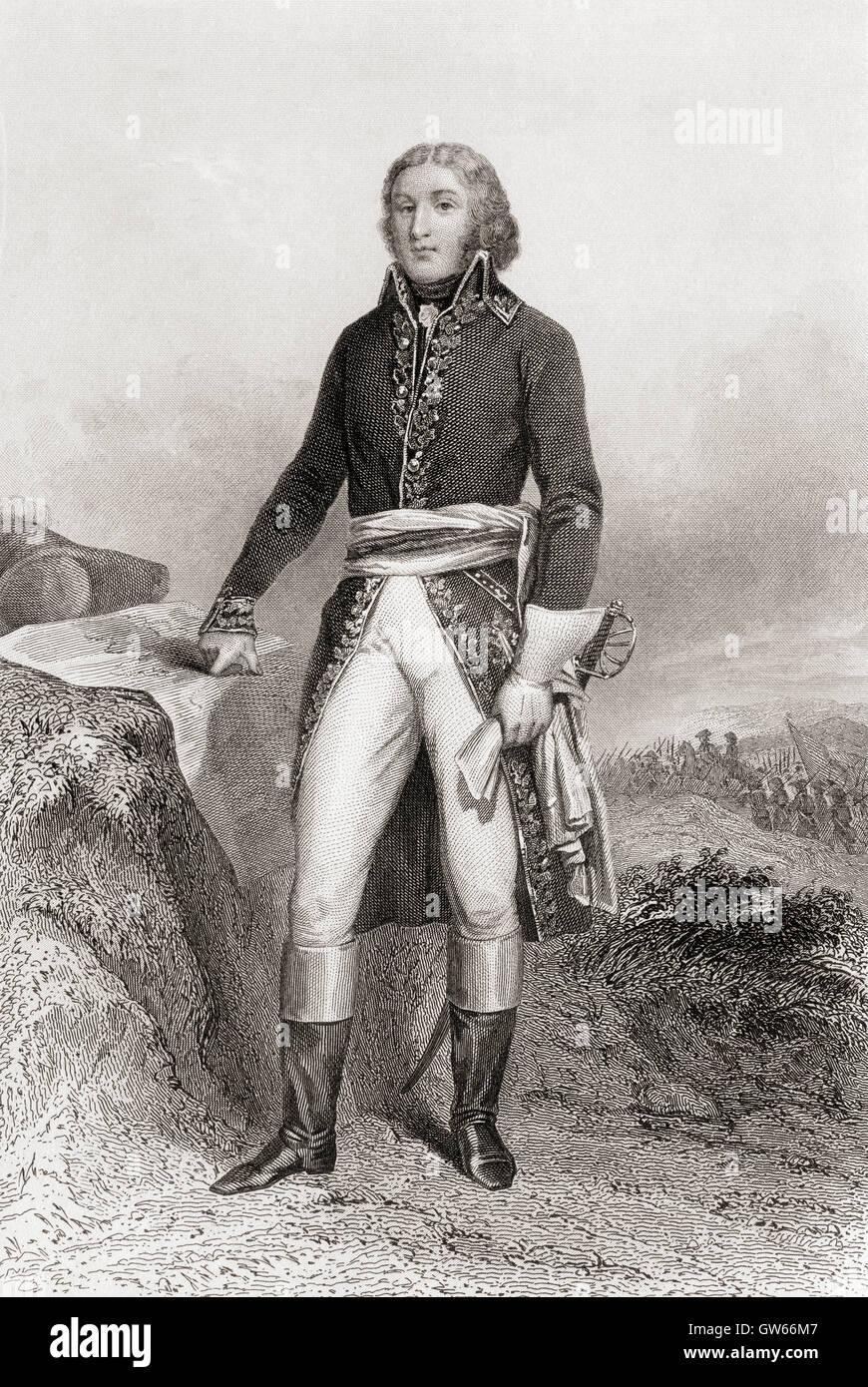 Barthélemy-Catherine Joubert, 1769 – 1799.  Französischer General während französische revolutionäre Kriege. Stockfoto