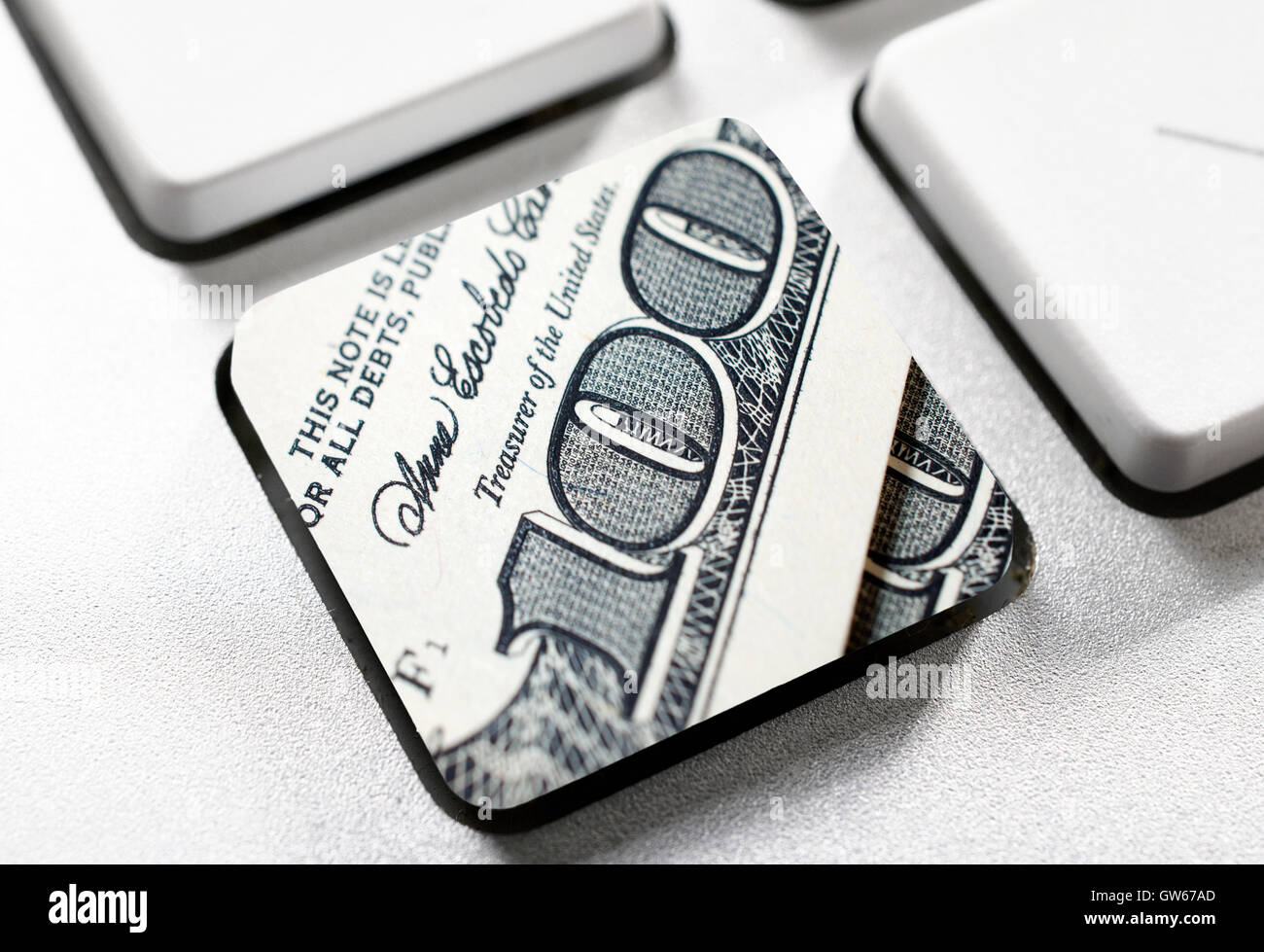 Schaltfläche "Dollar" Stockfoto