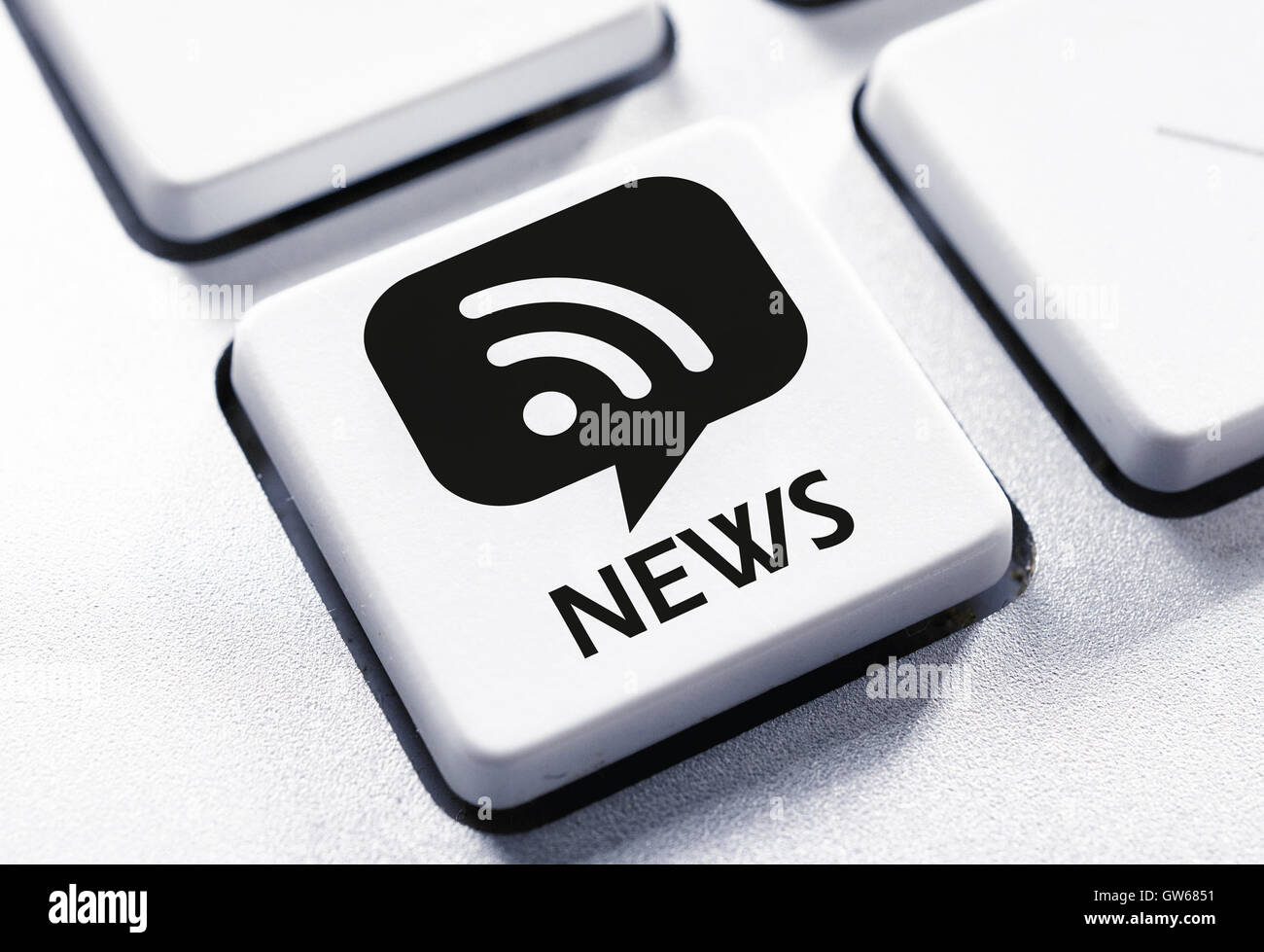 Schaltfläche "Nachrichten" Stockfoto