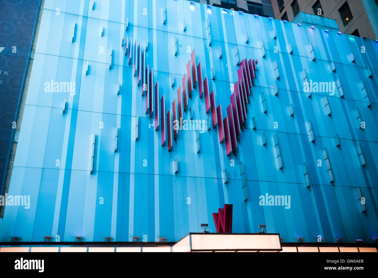 Das W Hotel am Times Square auf Dienstag, 6. September 2016.  (© Richard B. Levine) Stockfoto