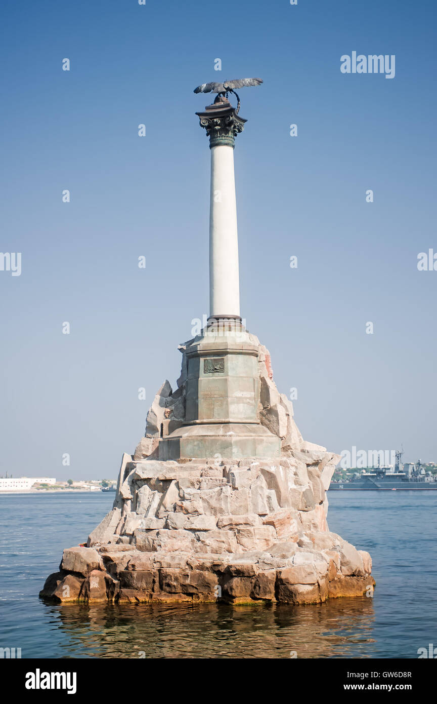 Denkmal für die versenkte Schiffe Stockfoto