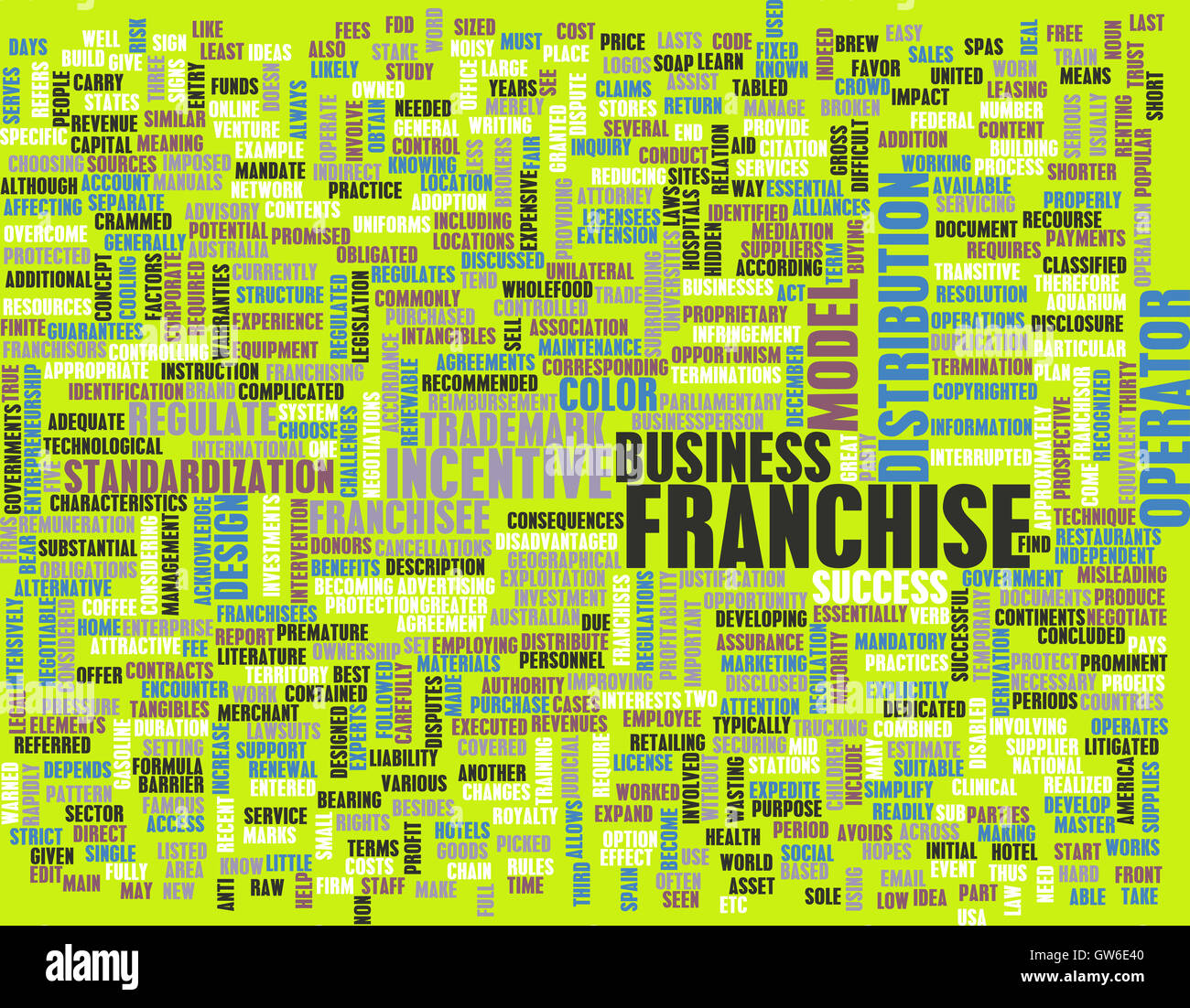 Franchise-Konzept Stockfoto