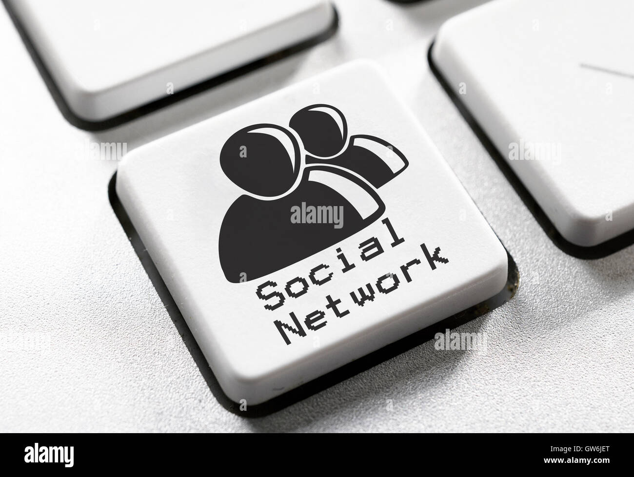 Schaltfläche "soziales Netzwerk" Stockfoto