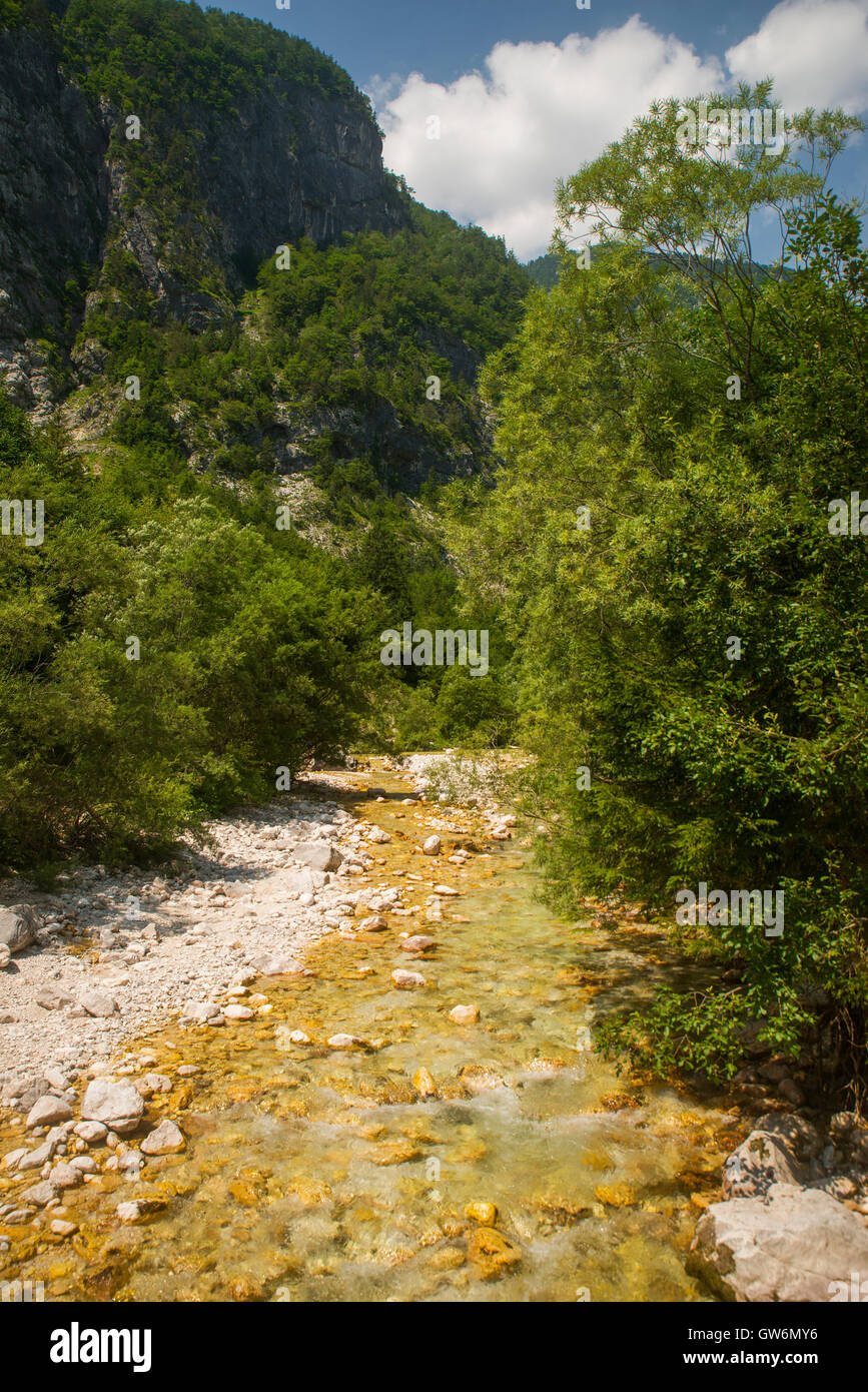 Soca / Isonzofront, Slowenien Stockfoto