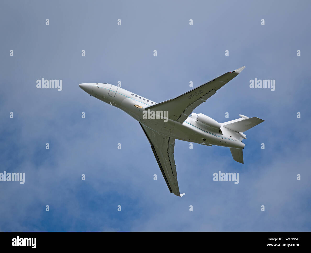 Dassault Falcon 7 X Business Executive Flugzeug Registrierung OY-Jobtage.  SCO 11.242. Stockfoto