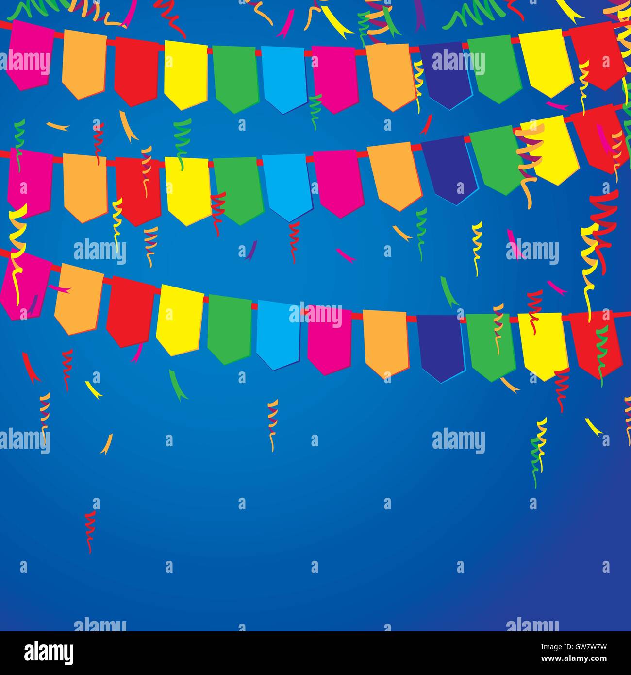 Partei, Konfetti, Feier, Hintergrund, Vektor, Abbildung, Festival, weiß, bunt, Karneval zu feiern, blau, rot, Spaß Stock Vektor
