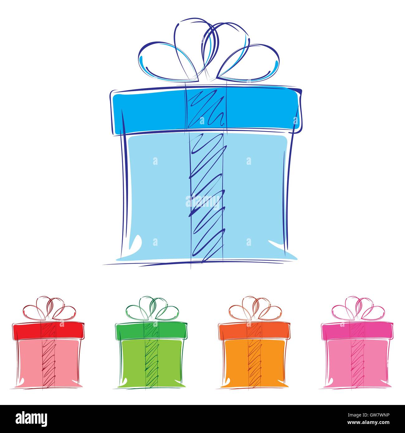 Geschenk, Kasten, Vektor, Weihnachten, Geschenk, Design, Illustration, bunt, Hintergrund, Set, Jahr, Urlaub, präsent, Weihnachten, Geburtstag Stock Vektor