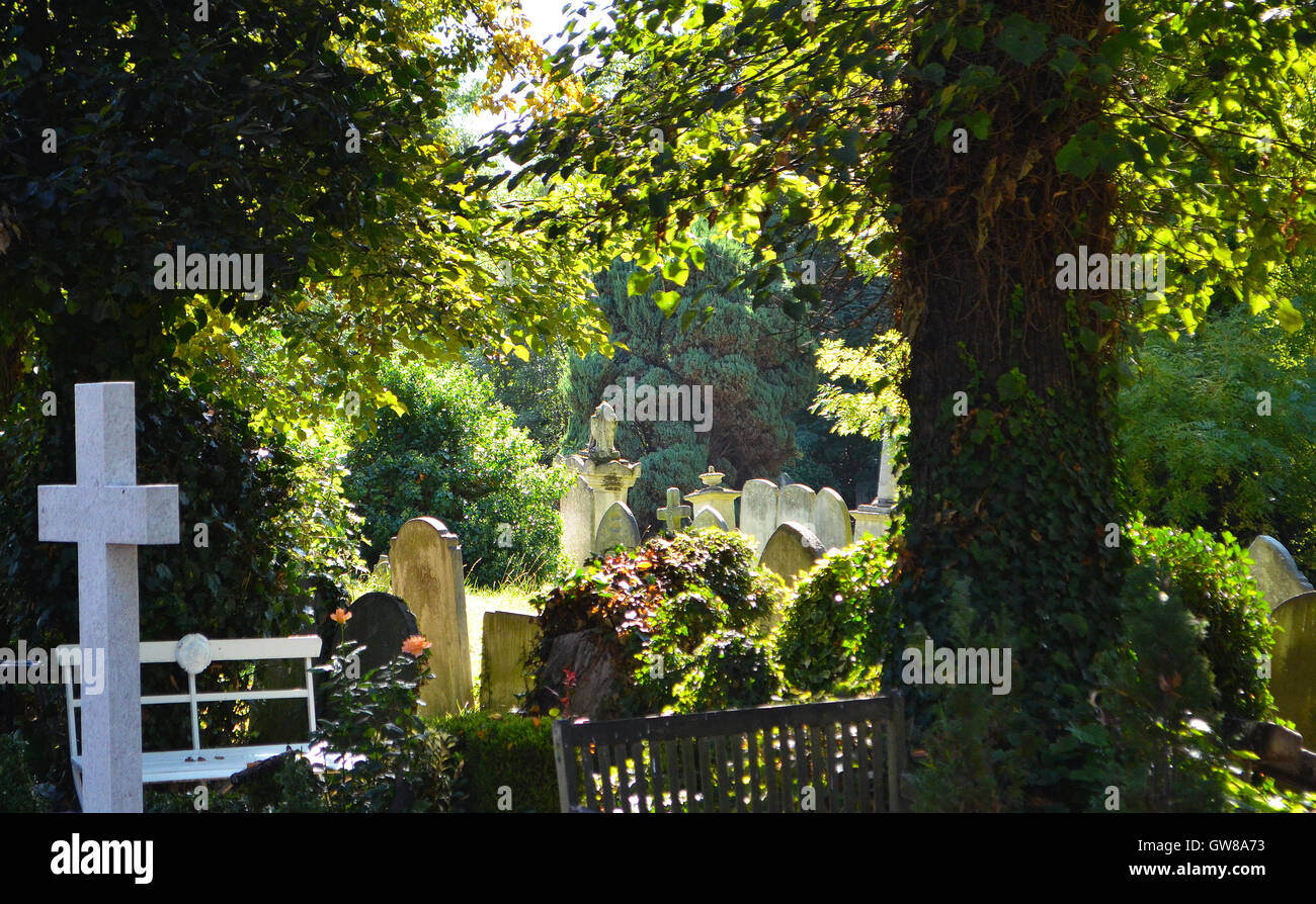 Kensal Green Cemetery in London Stockfoto