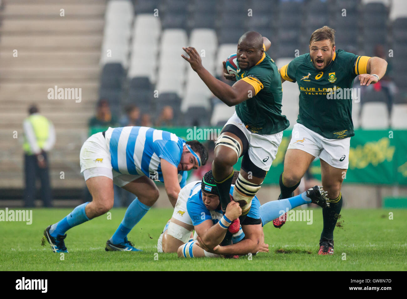 Springbok Rugby gegen Argentinien im Mbombela-Stadion, 20. August 2016. Ou Stockfoto