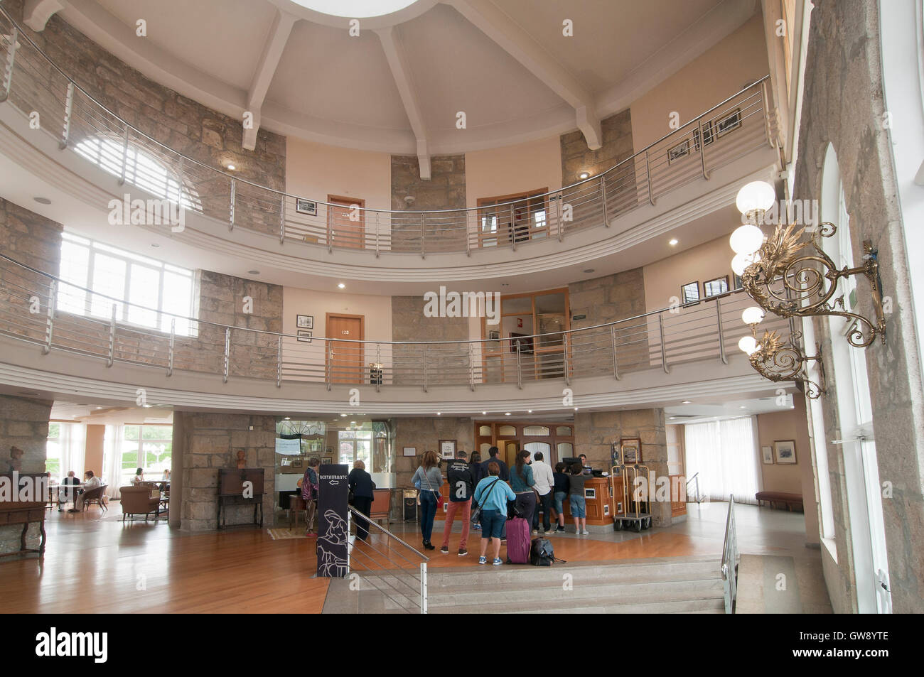 Balneario de Mondariz des 19. Jahrhunderts, Pontevedra Provinz, Region Galicien, Spanien, Europa Stockfoto