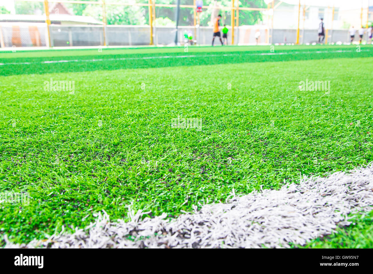 Künstliche Fußballplatz Stockfoto