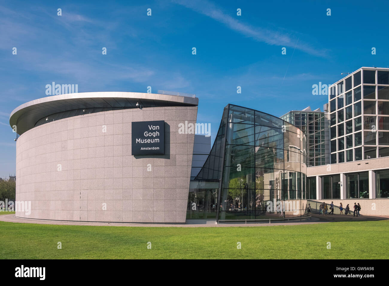 Moderne architektonische äußere des Van Gogh Museum, Amsterdam, Niederlande Stockfoto