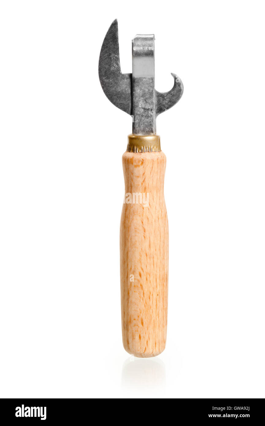 alten Öffner Sorge Dosen Nahaufnahme Stockfoto