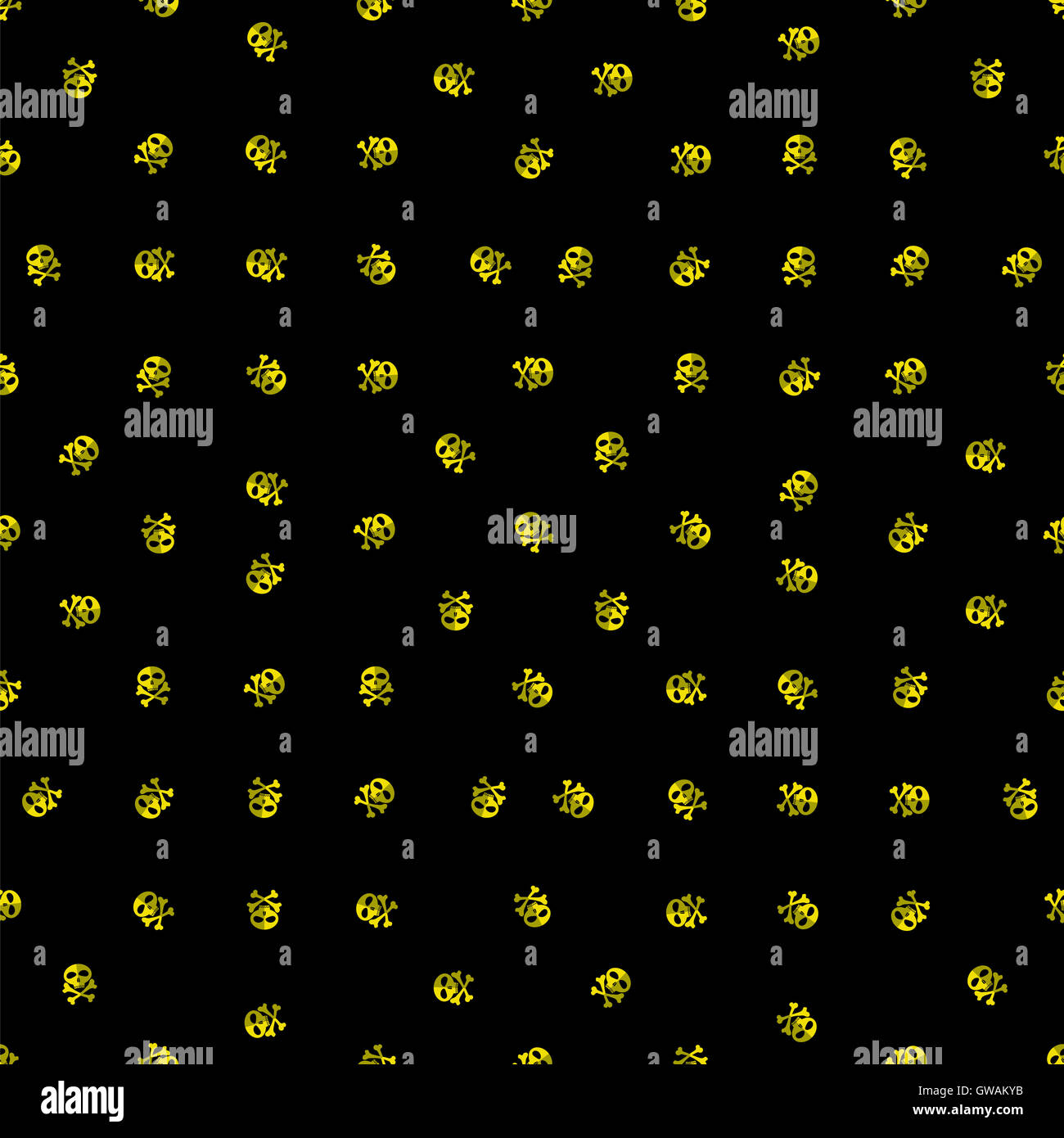 Skull Cross Bones nahtlose Muster Stockfoto