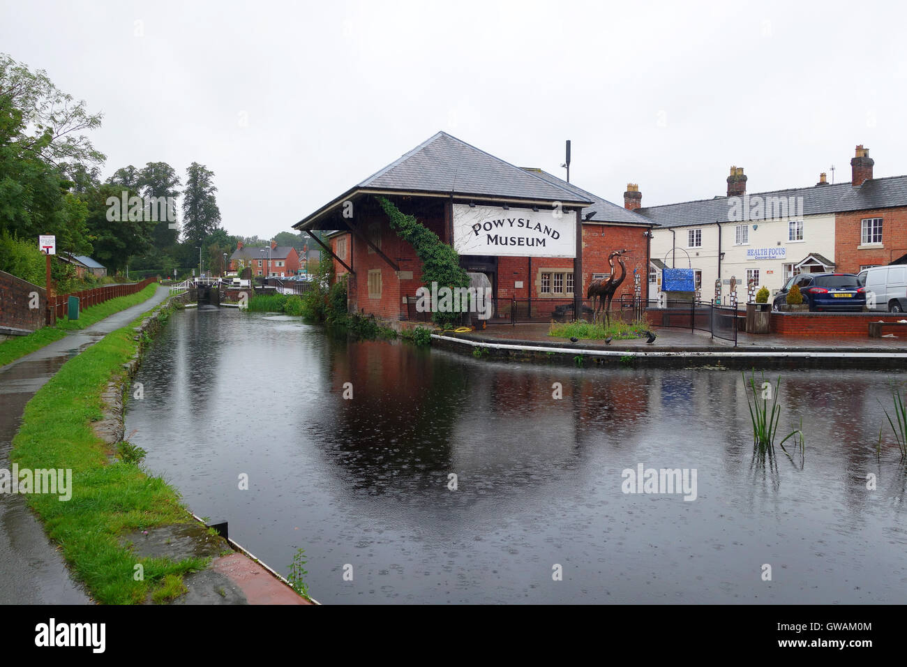 Powysland Museum ein altes Lagerhaus am Montgomeryshire Canal in Welshpool Wales UK Canals Welsh Powys Stockfoto
