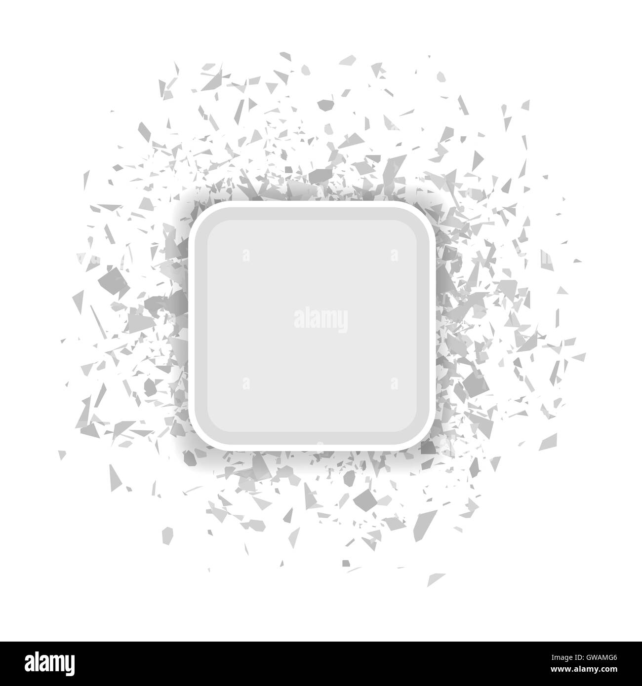 Graue Konfetti-Banner Stockfoto