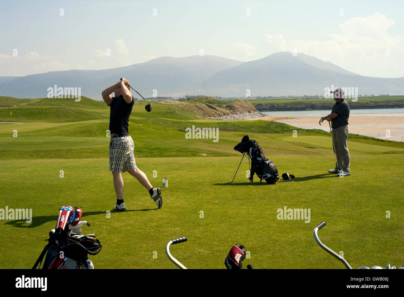 Das 4. Loch, Tralee Golf Club, Kerry, Irland Stockfoto