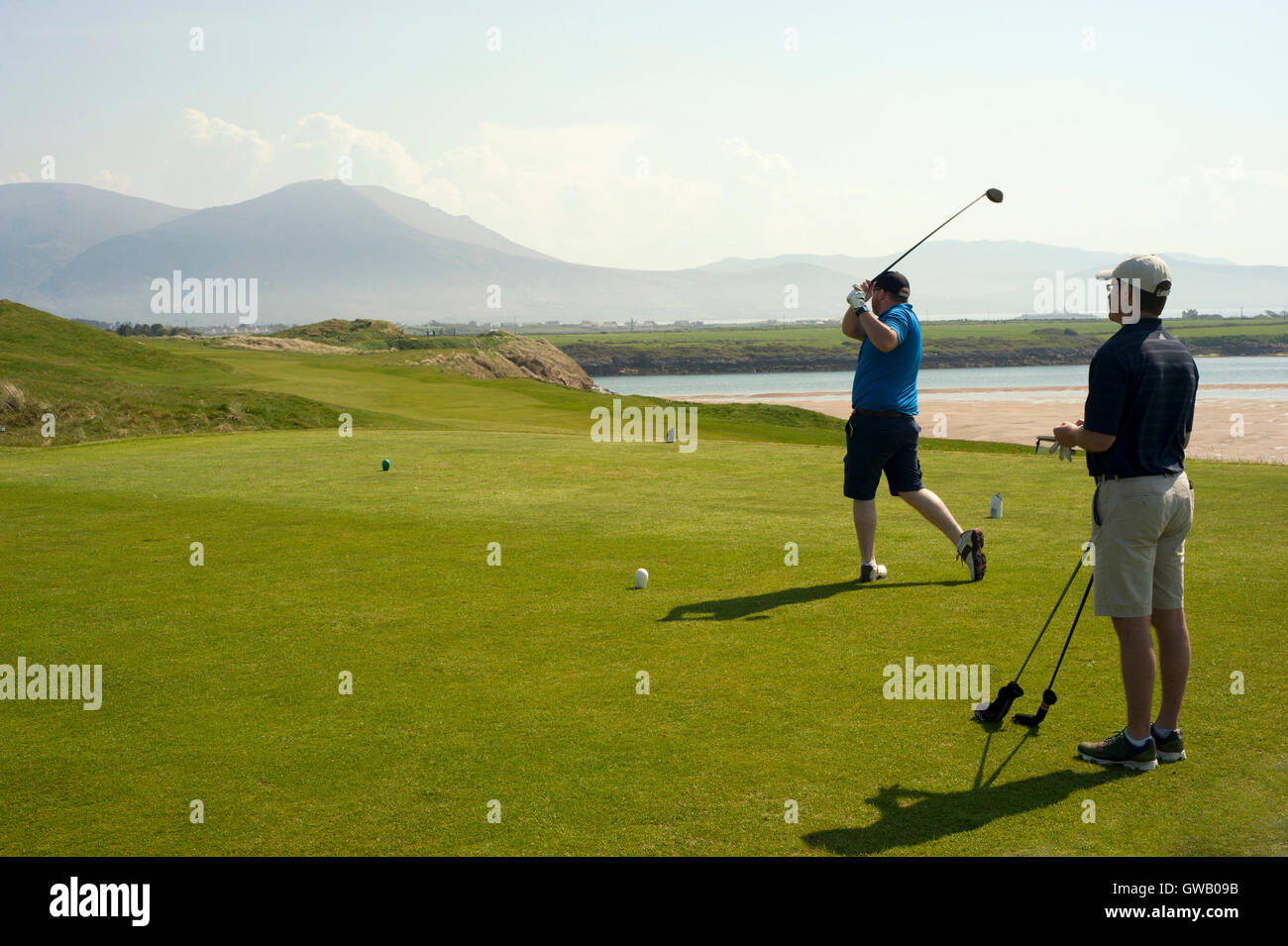 Das 4. Loch, Tralee Golf Club, Kerry, Irland Stockfoto
