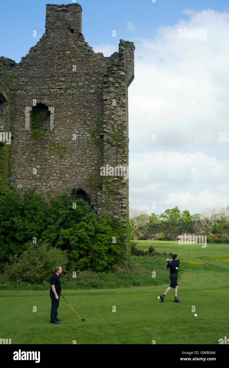 Das 16. Loch, Beaufort Golf Club, Killarney, Kerry, Irland Stockfoto