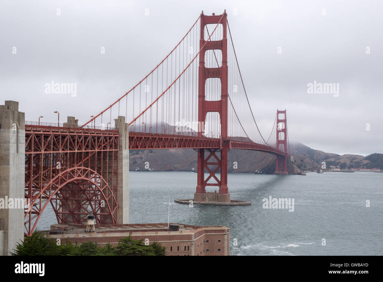 Golden Gate Bridge das Welcome Center, San Francisco, Kalifornien, USA Stockfoto
