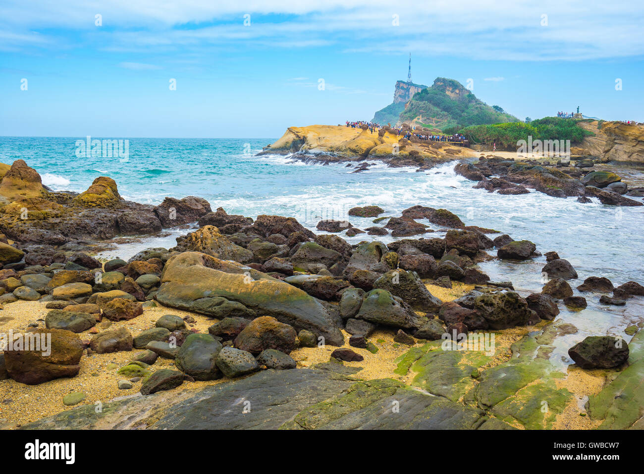 Yehliu Geopark in Taipeh, Taiwan. Stockfoto