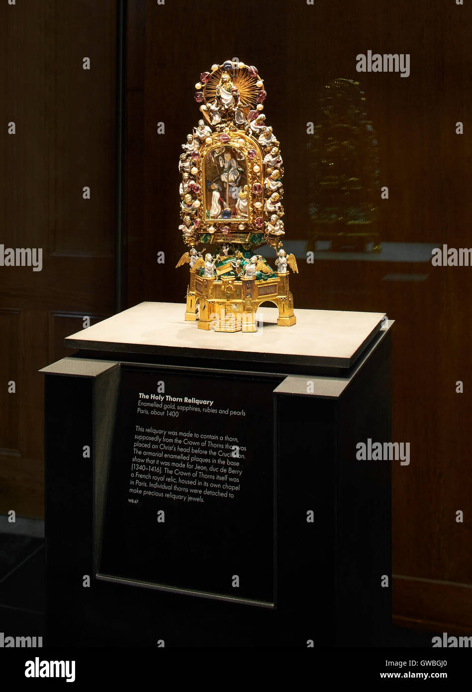 Anzeige der das Reliquiar des Heiligen Dorn. Waddesdon Vermächtnis Galerie im British Museum, London, Vereinigtes Königreich. Architekt: Stanton Williams, 2015. Stockfoto