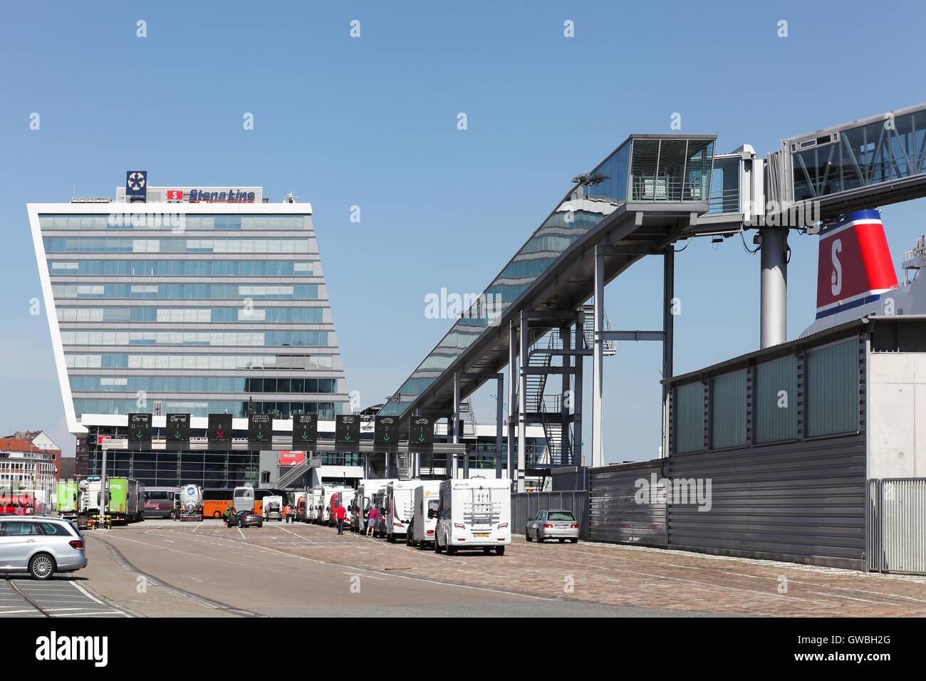 Stena Line terminal am Hafen von Kiel, Deutschland Stockfoto