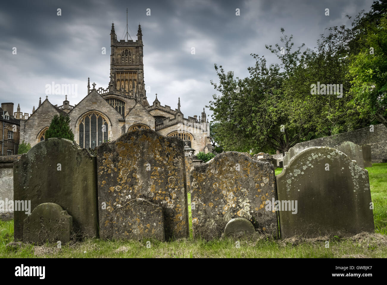 Cirencester Kirche Stockfoto
