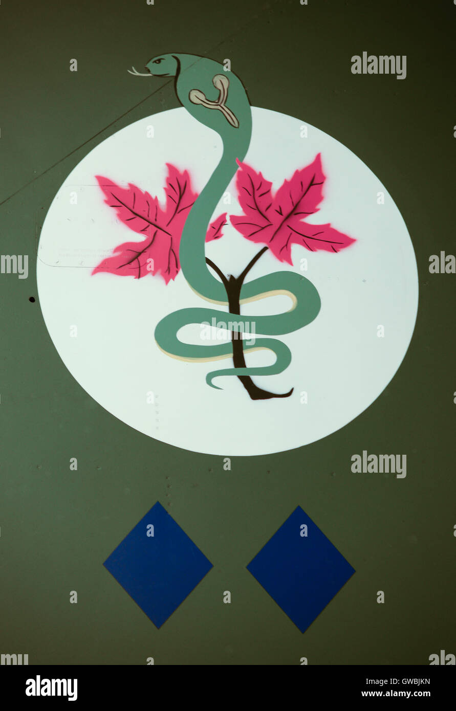 Geschwader-Abzeichen der 92 Squadron RAF Stockfoto