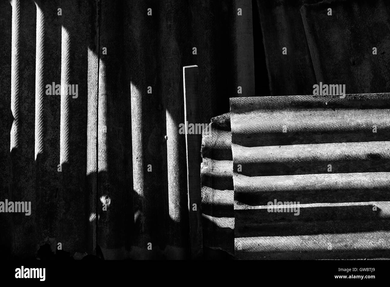 Künstlerische abstrakte Foto. Sonnenlicht und Schatten. Stockfoto