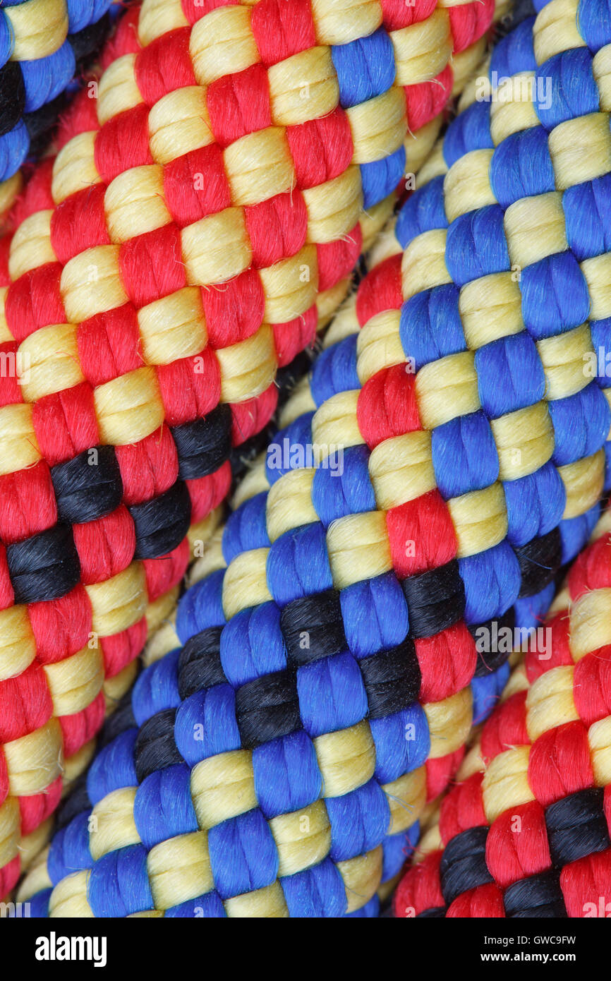 Nylon Seile mit hellen Farben Stockfoto