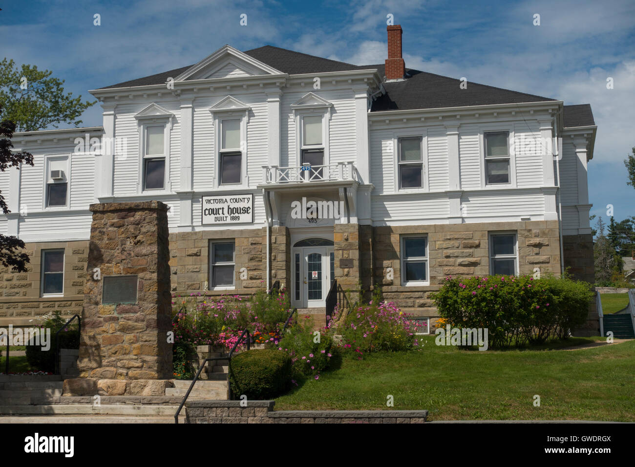 Victoria County Gerichtshaus Baddeck Cape Breton Stockfoto