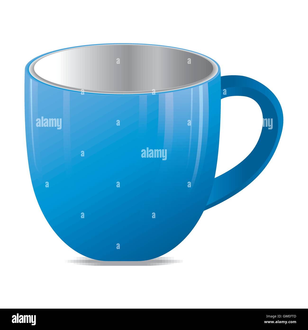 Tasse, Kaffee, weiss, Tasse, Tee, isoliert, Vektor, Abbildung, Hintergrund, Objekt, Espresso, Frühstück, heiß, trinken, design, Farbe Stock Vektor