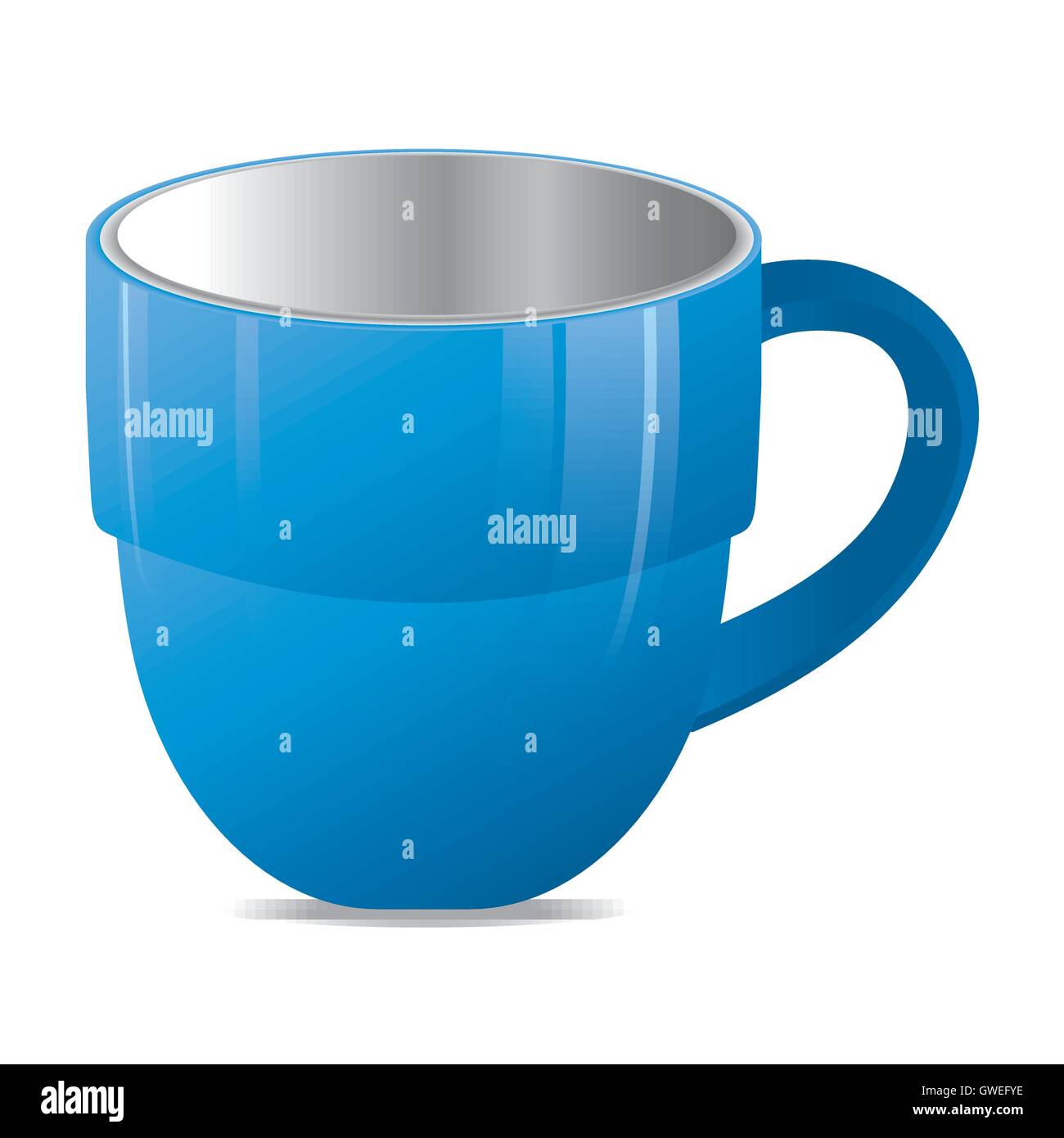 Tasse, Kaffee, weiss, Tasse, Tee, isoliert, Vektor, Abbildung, Hintergrund, Objekt, Espresso, Frühstück, heiß, trinken, design, Farbe Stock Vektor